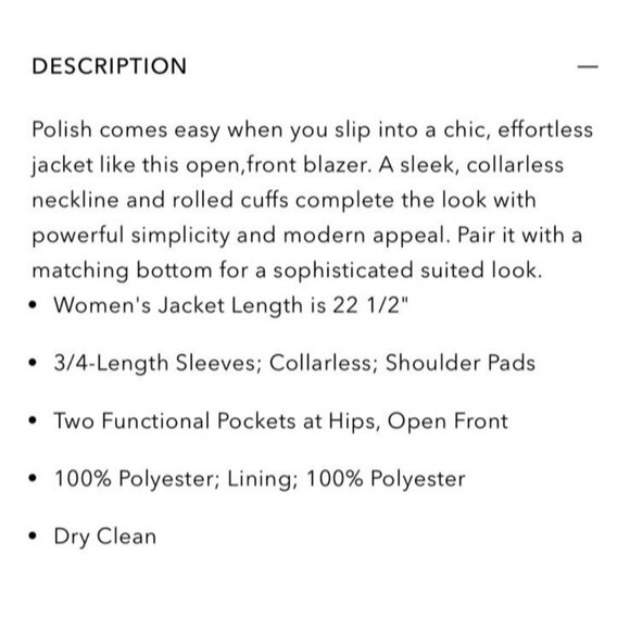 Kasper Elle Iconic Crepe Suit Jacket Blazer 14 Pink Open Front 3/4 Sleeve NEW - Picture 3 of 16